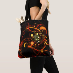 Heartbeat Abstract Art Tote Bag