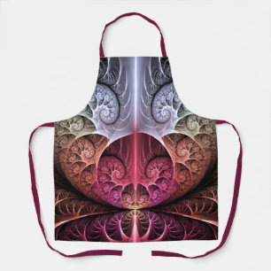 Heartbeat, Abstract Surreal Fantasy Fractal Art Apron