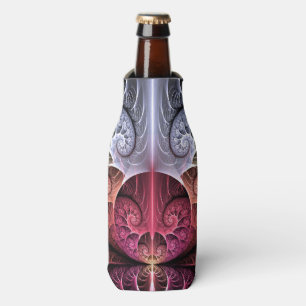 Heartbeat, Abstract Surreal Fantasy Fractal Art Bottle Cooler