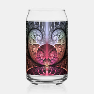 Heartbeat, Abstract Surreal Fantasy Fractal Art Can Glass