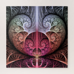 Heartbeat, Abstract Surreal Fantasy Fractal Art Jigsaw Puzzle
