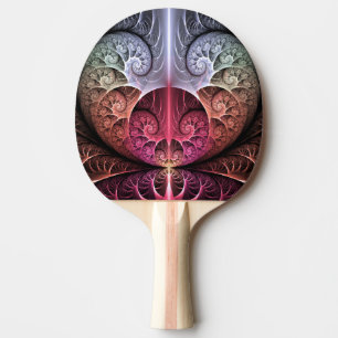 Heartbeat, Abstract Surreal Fantasy Fractal Art Ping Pong Paddle
