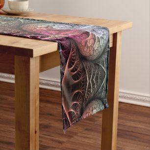 Heartbeat, Abstract Surreal Fantasy Fractal Art Short Table Runner