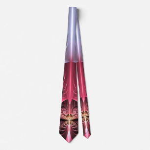 Heartbeat, Abstract Surreal Fantasy Fractal Art Tie