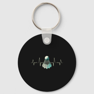 Heartbeat Badminton Player Dedicated Shuttle Key Ring