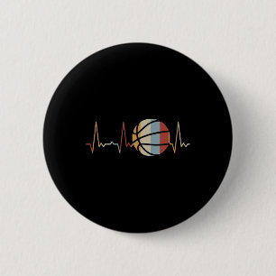 Heartbeat Basketball 2 6 Cm Round Badge