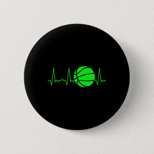 Heartbeat Basketball 5 6 Cm Round Badge