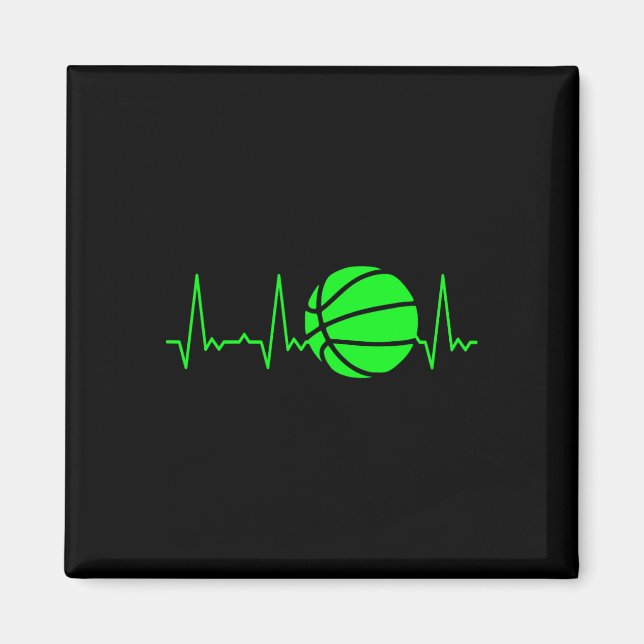 Heartbeat Basketball 5 Magnet (Front)