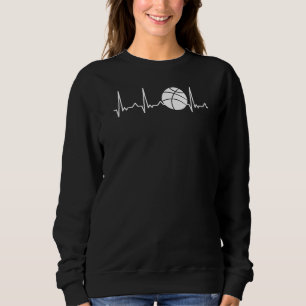 Heartbeat Basketball Coach Sports Baller Player Sweatshirt