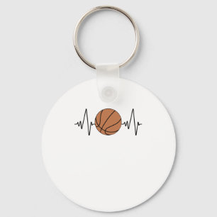 Heartbeat Basketball  Key Ring