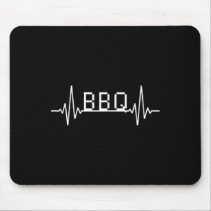 Heartbeat Bbq Grill Masters Gift Bbq Themed Heartb Mouse Pad