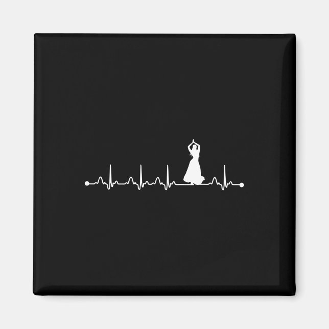 Heartbeat Belly Dancing Ekg Lover  Magnet (Front)