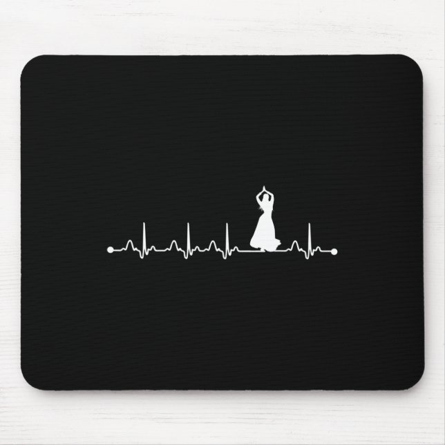 Heartbeat Belly Dancing Ekg Lover  Mouse Pad (Front)