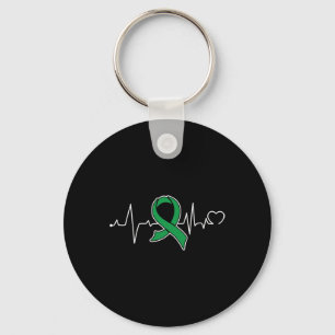 Heartbeat- Bile Duct Cancer Awareness Supporter Ri Key Ring