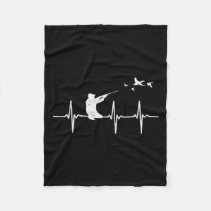 Heartbeat Bird Shooting Hunting Duck Goose Hunter Fleece Blanket