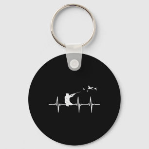 Heartbeat Bird Shooting Hunting Duck Goose Hunter Key Ring