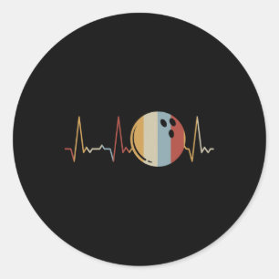 Heartbeat Bowling Byll Classic Round Sticker