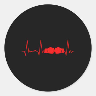 Heartbeat Boxing 1 Classic Round Sticker