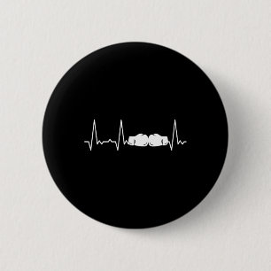 Heartbeat Boxing 6 Cm Round Badge