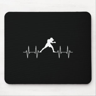 Heartbeat Boxing Funny Boxer Gift Graphic Mouse Pad
