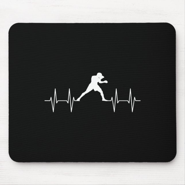 Heartbeat Boxing Funny Boxer Gift Graphic  Mouse Pad (Front)