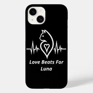 Heartbeat Cat - Personalised Pet Love  Case-Mate iPhone 14 Case