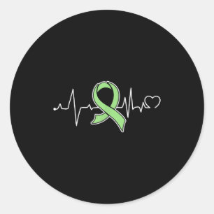 Heartbeat- Celiac Disease Awareness Supporter Ribb Classic Round Sticker