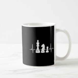 Heartbeat Chess - King Knight Pawn Chessmen Gifts  Coffee Mug