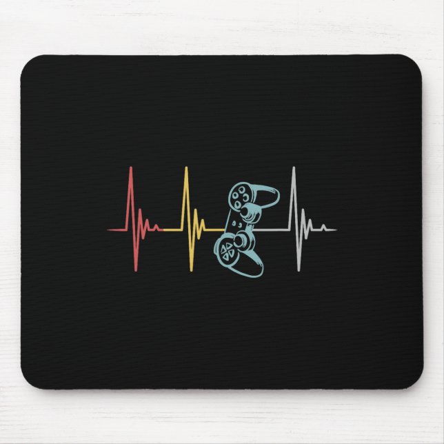 Heartbeat Controller For Nerd Multiplayer Gaming  Mouse Pad (Front)