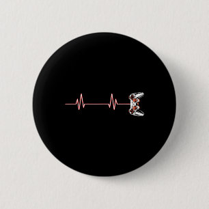 Heartbeat Cool Video Game Controller For Nerdy Gam 6 Cm Round Badge