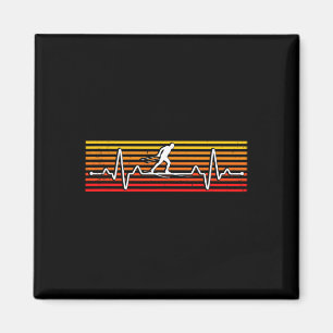 Heartbeat Cross Country Skiing Winter Sports Biath Magnet