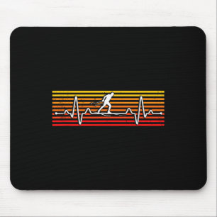 Heartbeat Cross Country Skiing Winter Sports Biath Mouse Pad