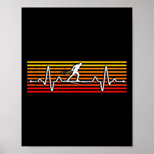 Heartbeat Cross Country Skiing Winter Sports Biath Poster