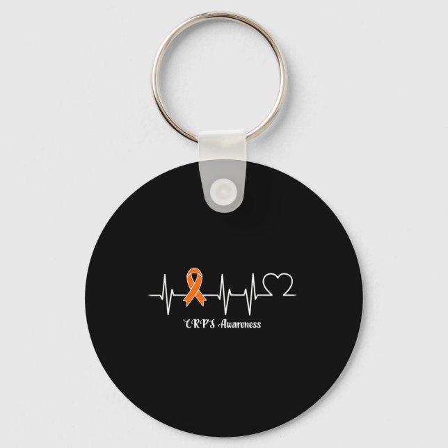Heartbeat CRPS Warrior  Key Ring (Front)