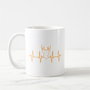 Heartbeat Deer Funny Deer Hunting For Hunter Coffee Mug