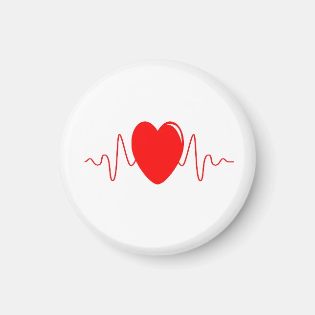 Heartbeat design magnet (Front)