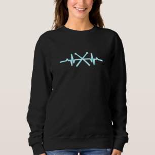 Heartbeat Drumstick Snare Bass Drums Music Drummer Sweatshirt