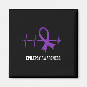 Heartbeat Ecg Design Epilepsy Awareness Magnet