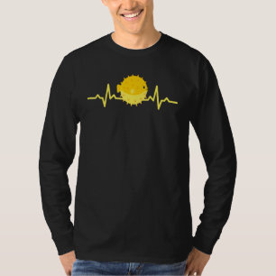 Heartbeat Ecg Puffer Fish Marine Animal T-Shirt