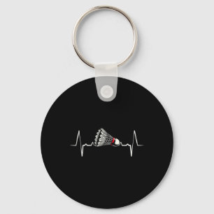 Heartbeat Ecg Shuttle Badminton Player Shuttle 2 Key Ring