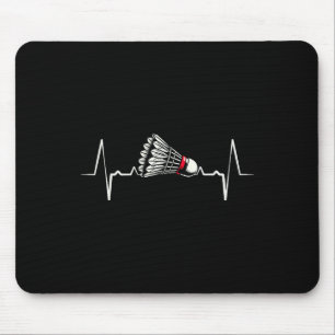 Heartbeat Ecg Shuttle Badminton Player Shuttle 2 Mouse Pad