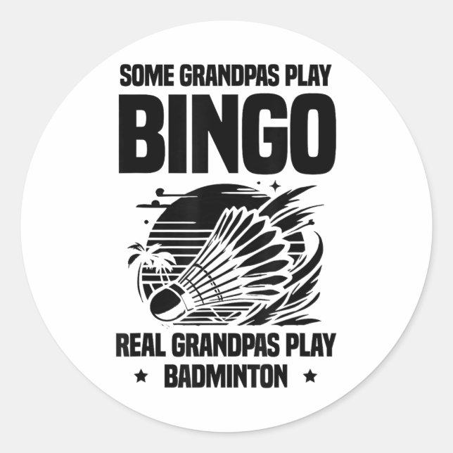 Heartbeat Ecg Shuttle Badminton Player Shuttle  Classic Round Sticker (Front)