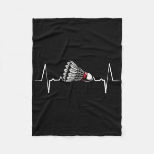 Heartbeat Ecg Shuttle Badminton Player Shuttle Fleece Blanket