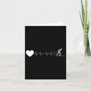 Heartbeat Ekg Biathlon Skiing Shooting  Card