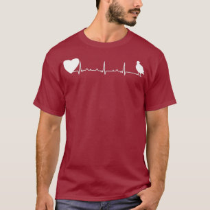 Heartbeat EKG Pigeon Animals Dovecote Race Birds T-Shirt