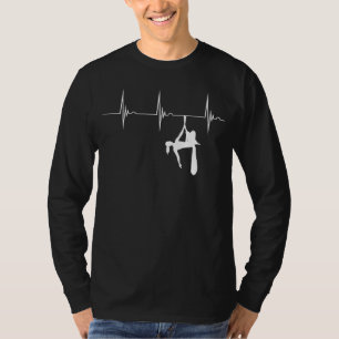 Heartbeat EKG Pulse Aerial Hoop Circus Lyra Aerial T-Shirt