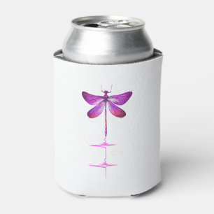 Heartbeat EKG Pulse Dragonfly Lovers Nature Insect Can Cooler