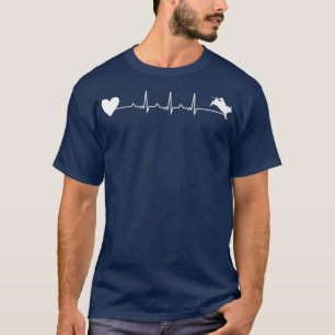 Heartbeat EKG Rodeo Cowboy Wild West Horseman T-Shirt