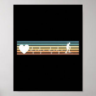 Heartbeat Ekg Shooting Biathlon Skiing Poster