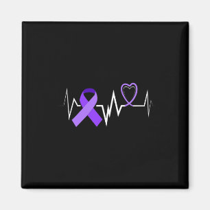 Heartbeat Epilepsy Ribbon Epilepsy Disorder Awaren Magnet
